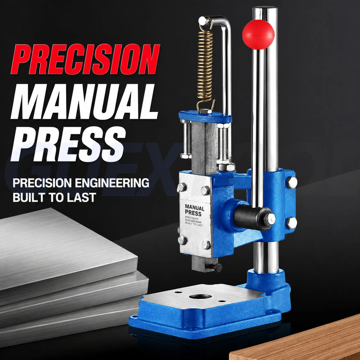 JM-16 Precision Manual Press Machine Hand Lever Punch Press Riveting Stamping Bending Arbor Press Square Head Round Head