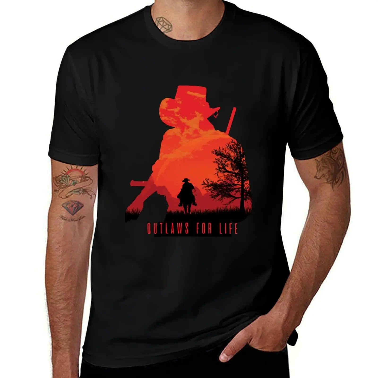 

Outlaws for life T-Shirt baggy shirts graphic t shirt vintage customs design your own anime t shirts mens graphic t-shirts