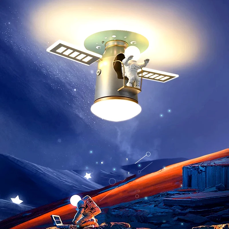 Imagem -06 - Astronaut Smart Led Ceiling Light Decoração de Casa Nórdica Kids Bedroom Decor Luzes de Lâmpada para Quarto Iluminação Interior Regulável