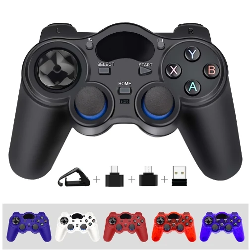 USB Interface Vibration Mode Game Console Controller 850M 2.4G Controller with Dual Adapters