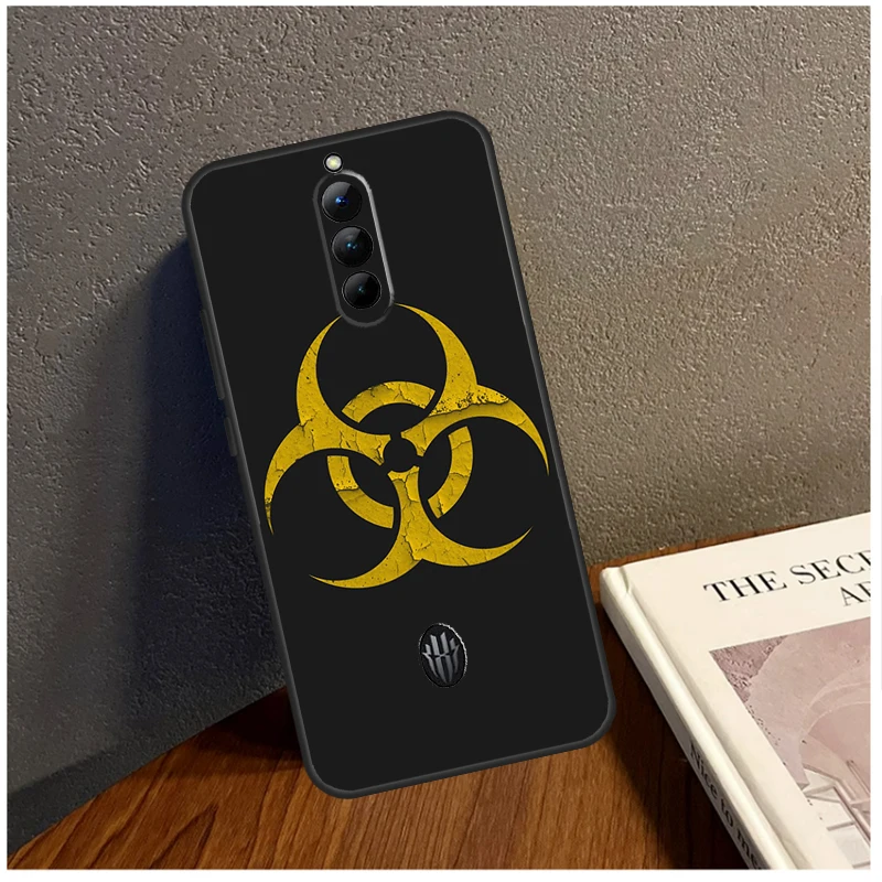 حافظة شعار رمز الخطر الحيوي ، غطاء للسحر الأحمر 9 ، 8S ، 8 برو بلس ، زتي ، النوبة ، 6S ، 7S ، 6 ، 7 برو ، 6R ، 5S ، 5G