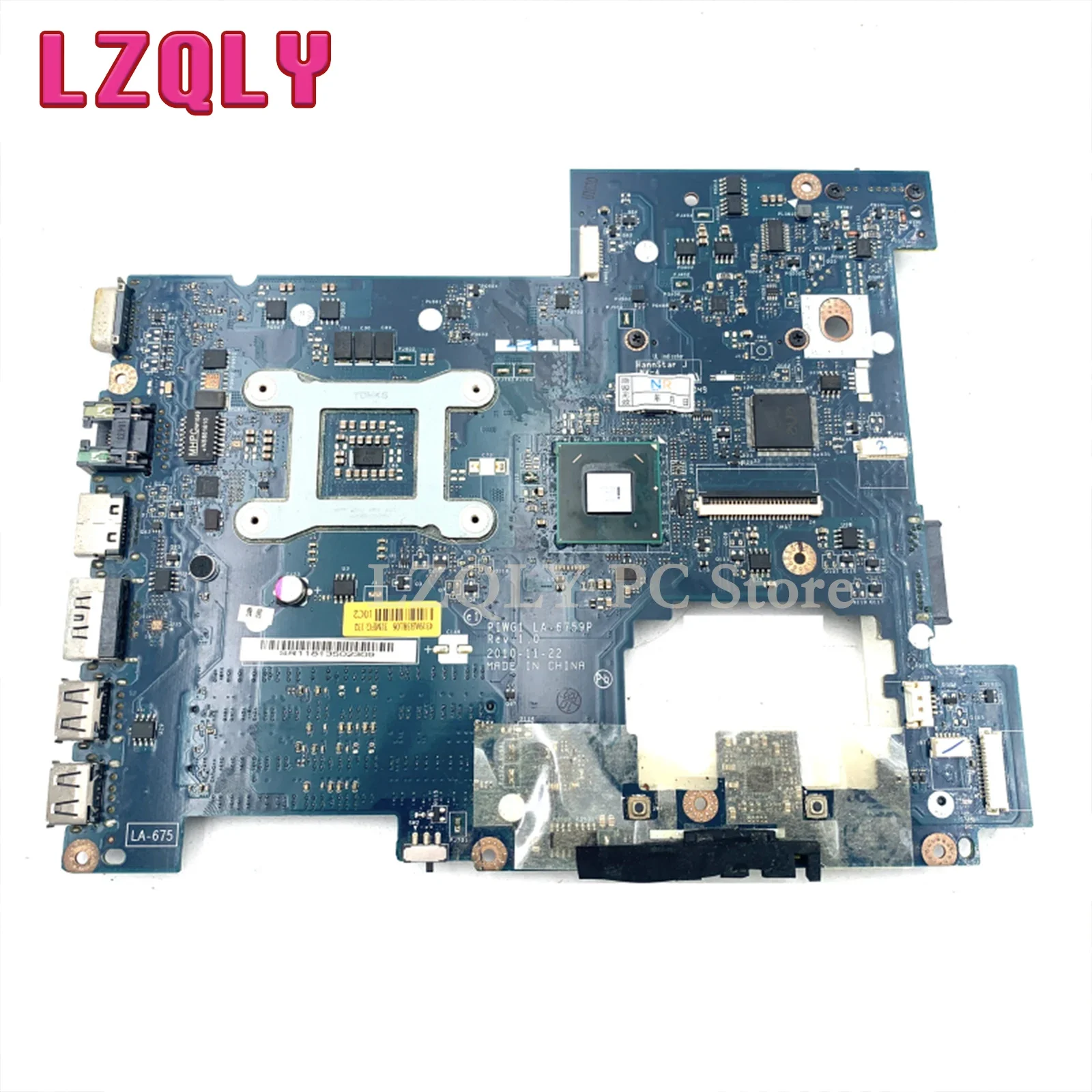 PIWG1 LA-6759P para Lenovo G470 placa base de computadora portátil HM65 DDR3 GMA HD 3000 sin GPU Tablero Principal prueba completa