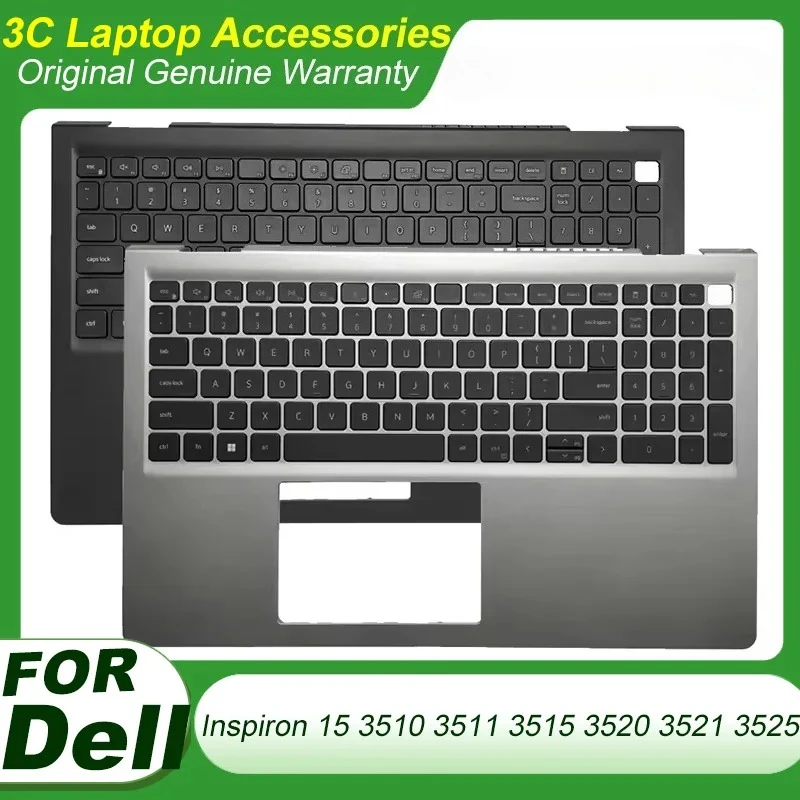 

New US Keyboard For DELL Inspiron 15 3510 3511 3515 3520 3521 3525 Laptop Keyboard with palmrest 09CJN3 054WVM 0HRHC5 00GTPK