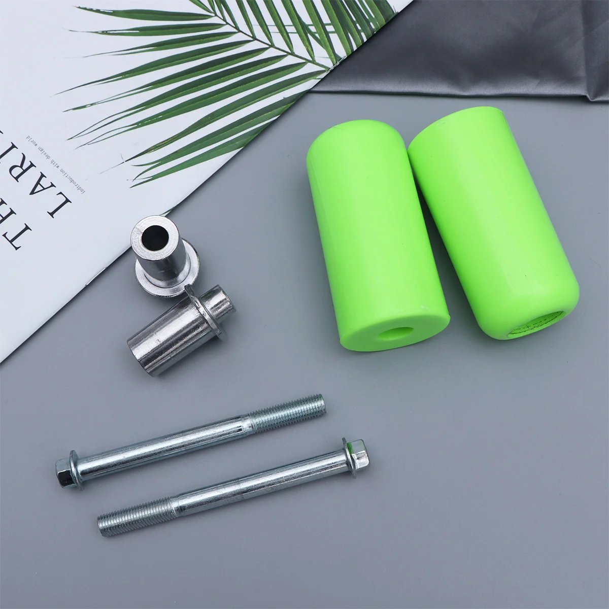 

2Pcs Anti Crash Stick for Motorcycle Heavy Duty Frame Sliders Drop Protection Kit Lightweight Aluminum Green