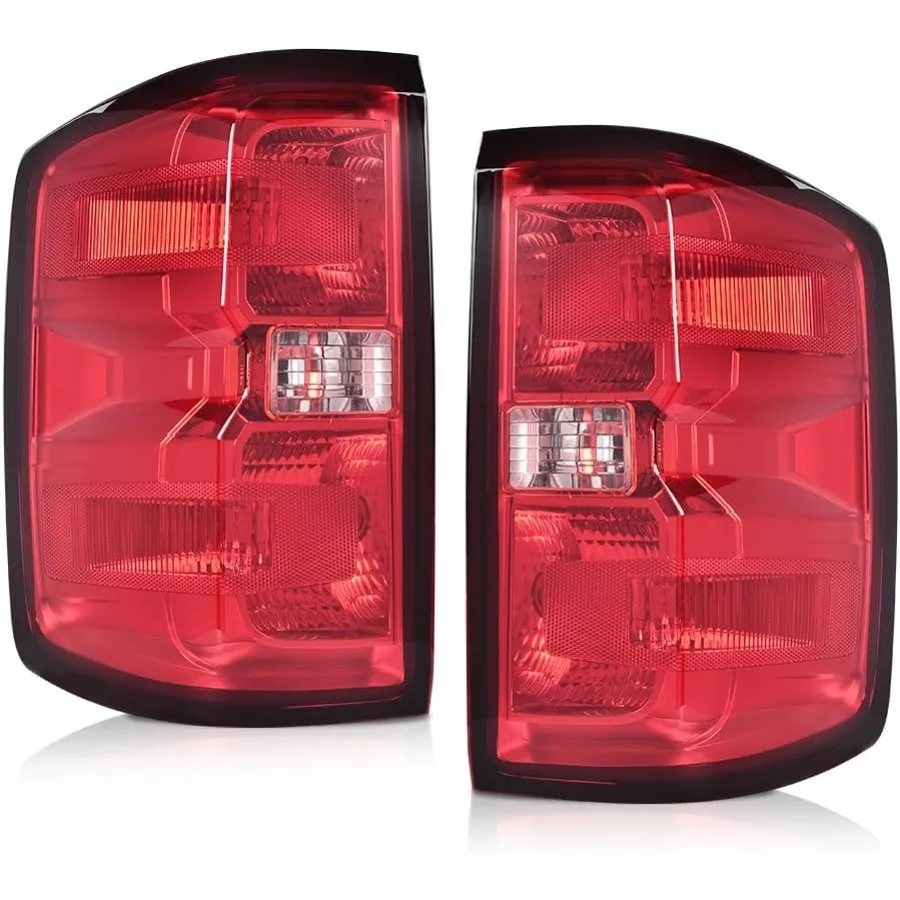 

Задние фонари Тормозной фонарь с жгутом проводов для Chevy Silverado 2014-2019 и 20152019 GMC Sierra Red Lens в сборе Enhanced Visi