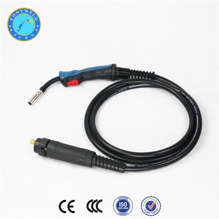 MB-15AK 180A Industrial MIG Torch | Air Cooled Welding Gun with European Standard Connector view 3