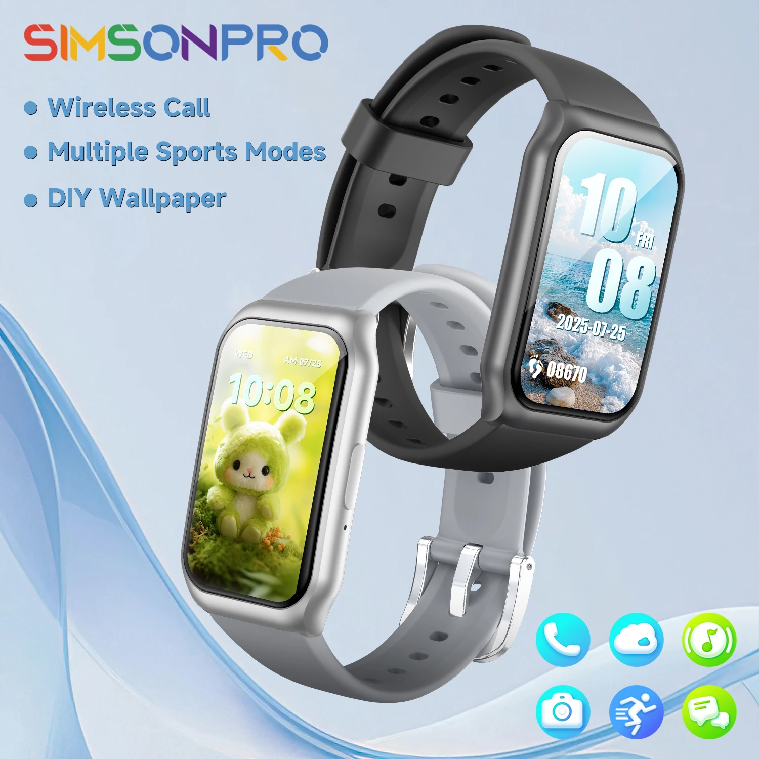 

Новый голосовой помощник, умный браслет Android/IOS BT, мониторинг здоровья и сна, водонепроницаемые модные спортивные умные часы для женщин и мужчин