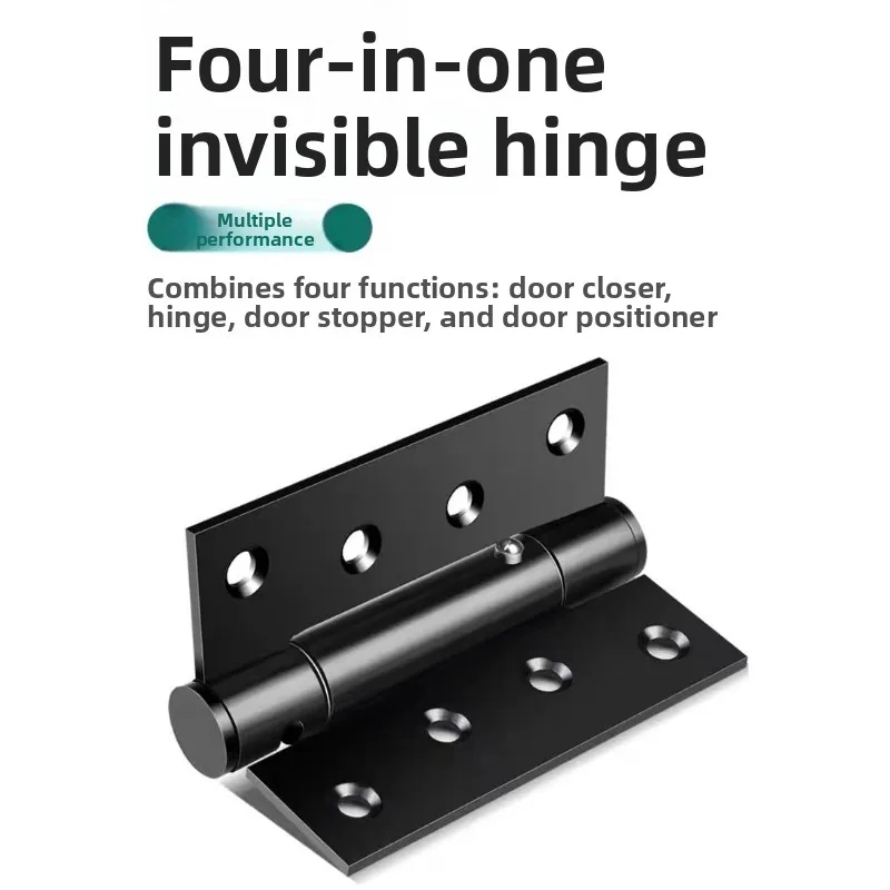 5/6 Inch Stainless Steel Hydraulic Hinge, Self‑Closing Damping Spring Hardware with Positioning Bedroom Door