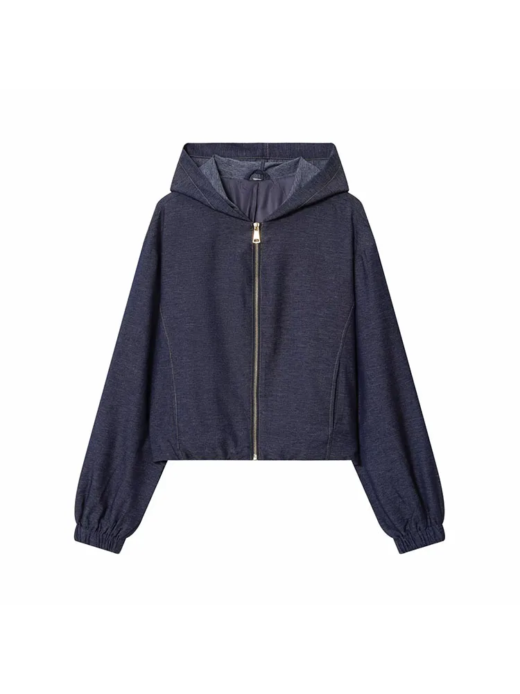 المرأة 2025 شيك الصلبة الشارع الشهير رداء غير رسمية سستة مقنعين سترة بوليت الرباط السراويل الطويلة موضة أنيقة معطف الإناث مجموعة