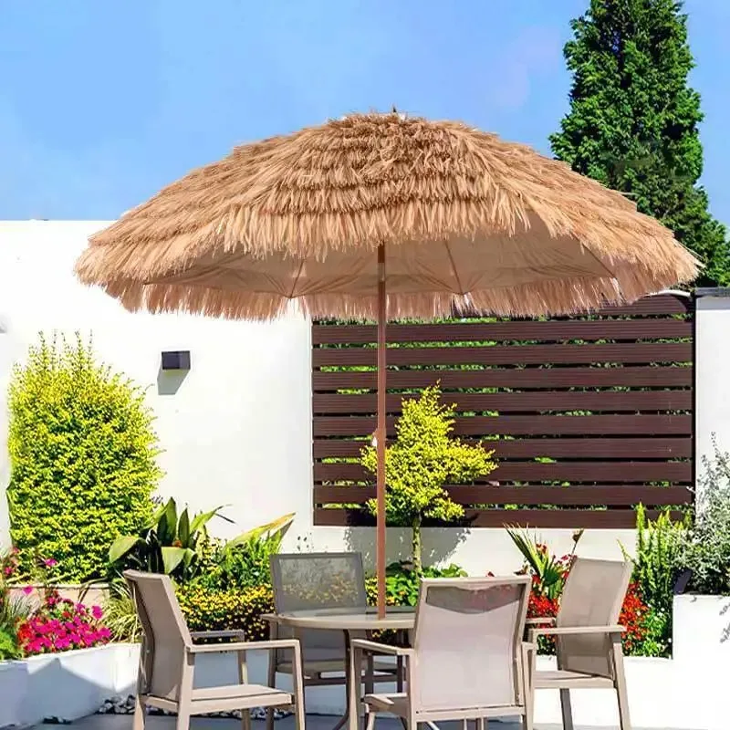 Sun umbrella Parasol Outdoor beach Straw Thatched Scenic area Internet celebrity Garden