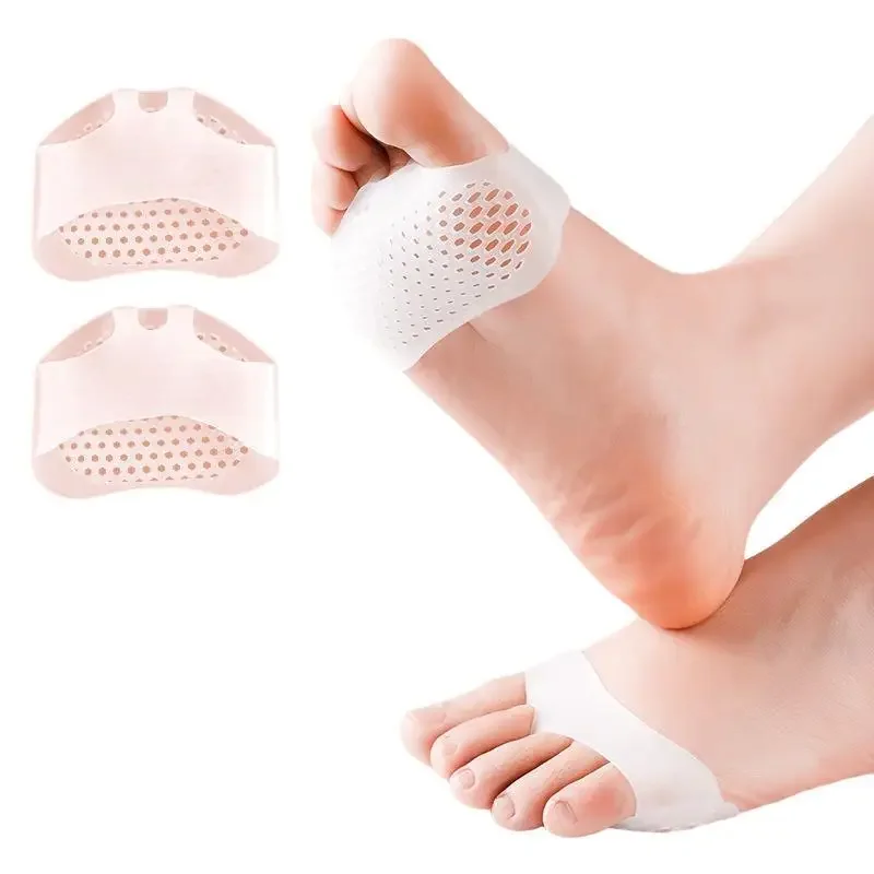 الجملة سيليكون الأمامية حجم المضادة للانزلاق العسل حماة المرأة القدم نصف النعال الأمامية منصات عالية الكعب مكافحة ارتداء القدم