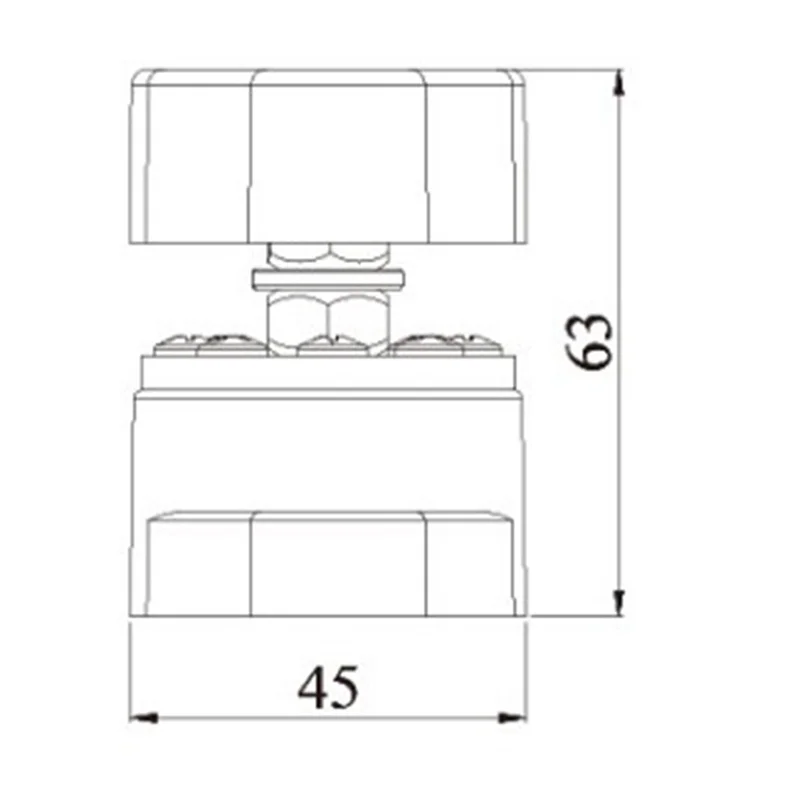 For Ship Line Modification Accessories,Red+Black Bus Bar 180A High-Current Terminal Post with Lid Stud