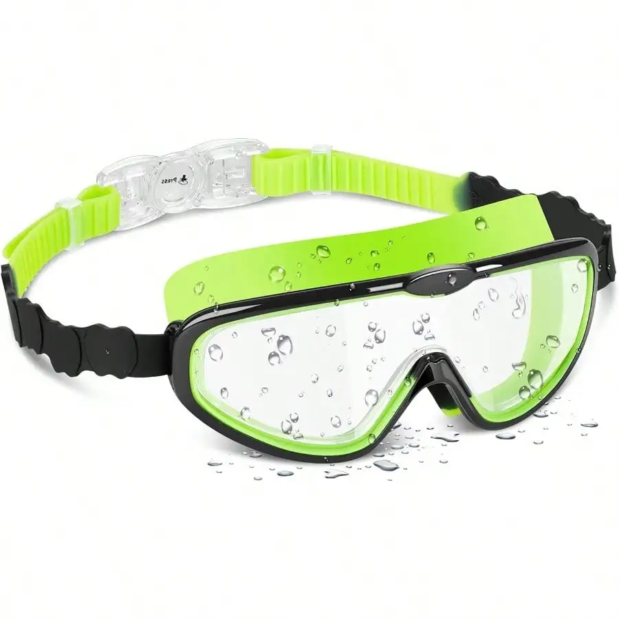 

Crystal Green Anti-Fog Swimming Goggles For Competitive And Recreational Use Clear Lens With No Leakage Design One Size Fits Most Ideal For Pool Training And Open Water Swimming