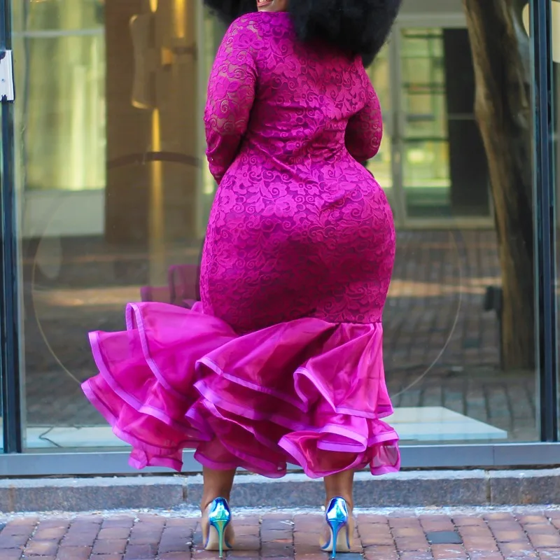 Rosa vermelha o pescoço puff meia manga vestido babados glitter cocktail vestido pacote hip elegante fino ajuste feminino vestidos de festa à noite