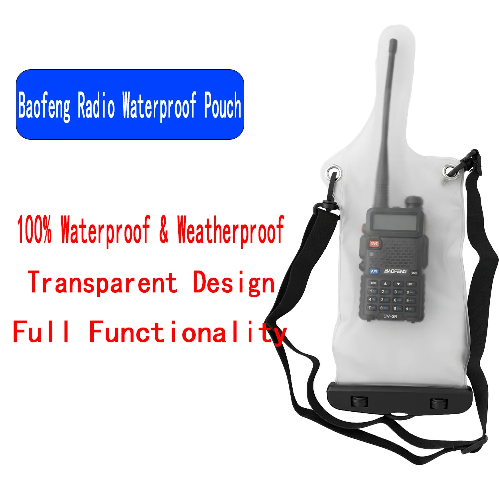 

Waterproof Walkie Talkie Bag Protective Case, Lightweight PVC Bustproof Two Way Radio Practical Protector