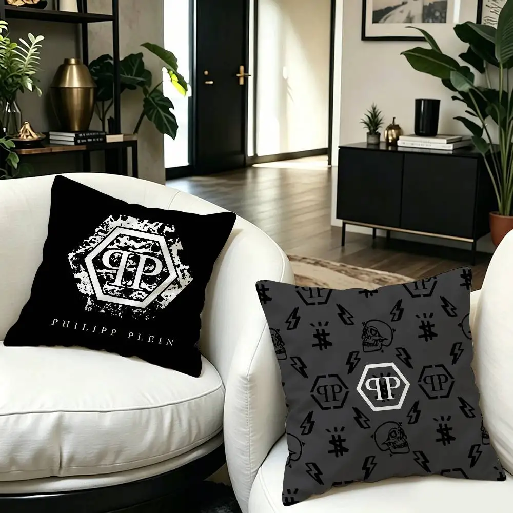 Dark Handsome Style P-Philipp Plein-Fashionable Cushion Inches Farmhouse Decor Home Throw Pillow Covers for Couch Decorations
