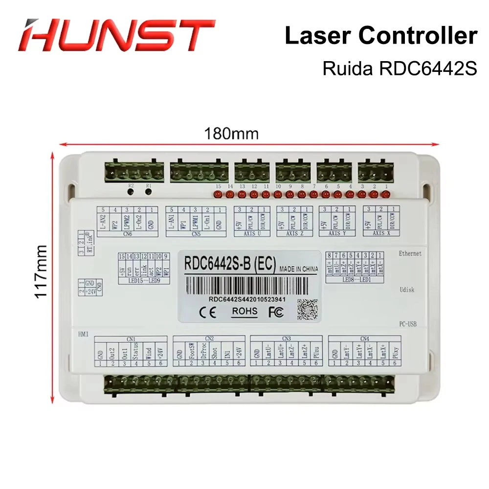 Hunst Ruida RDC6442S RDC6442G Co2 ليزر DSP بطاقة التحكم النقش بالليزر وآلة القطع نظام التحكم اللوحة الأم #3