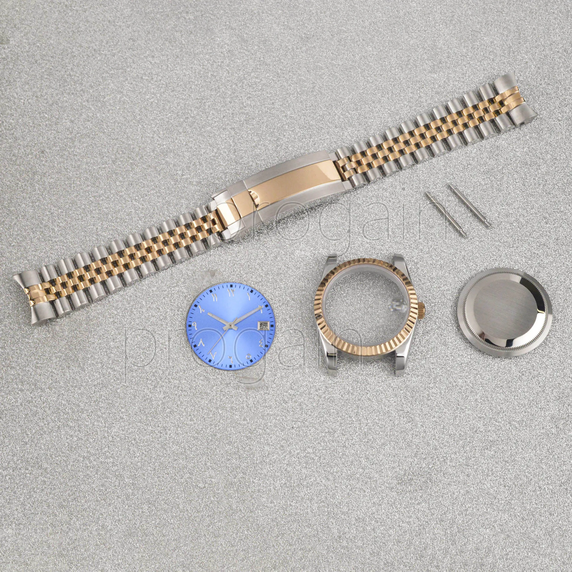 NH35 NH36 Case Dial For Datejust NH35 NH36 Movement Gold Watch Stainless Steel Strap Watch Sapphire Glass Accessories Parts