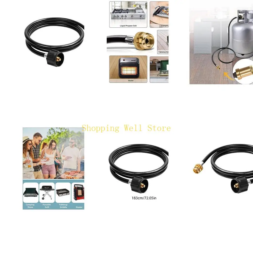 

KX4B Переходник для пропанового шланга длиной 6 футов для эффективного преобразования баллонов емкостью 1 фунт в 20 фунтов. для