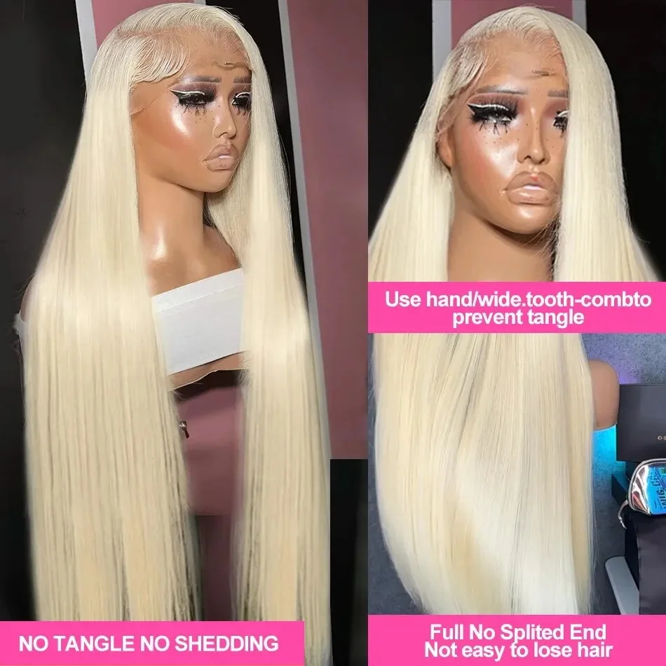 613 Transparent Lace Front Wig 13x6 Lace Frontal Wig Blonde Honey Straight Human Hair Wigs 220% Density 13x4 Lace Front Wig