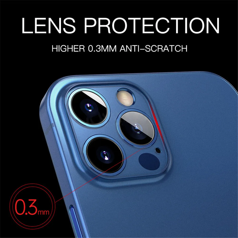 Linsenschutz Klare Hülle für iPhone 11 12 13 14 Pro Max 13 Mini XS MAX XR X 6s 7 8 PLUS SE 2020 Frosted Shockproof Cover – Detail 1
