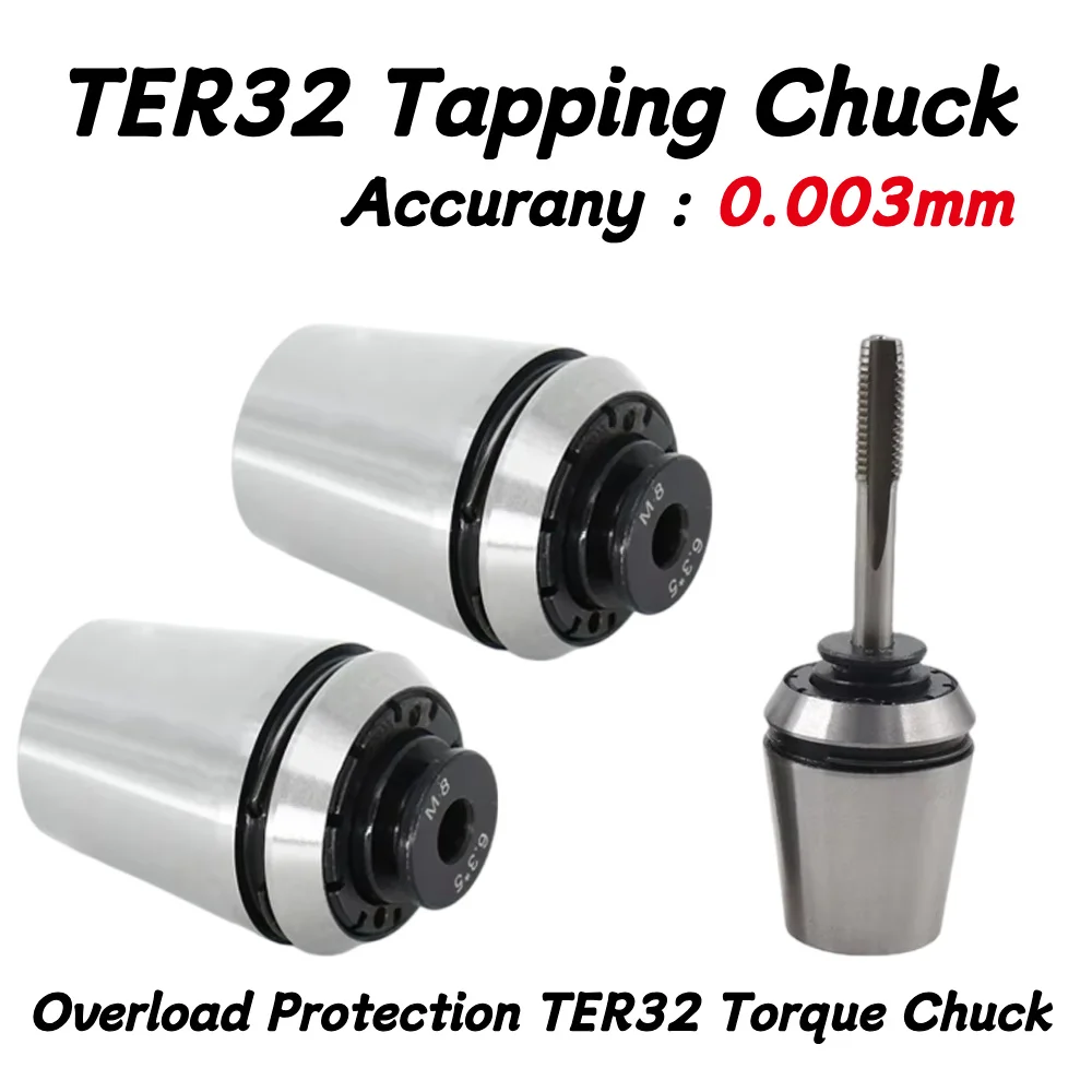 TER32 Torque Chuck M3 M4 M5 M5 M6 M8 M10 M12 ER32 Tap JIS ISO ER32 Tapping Chuck Overload Protection