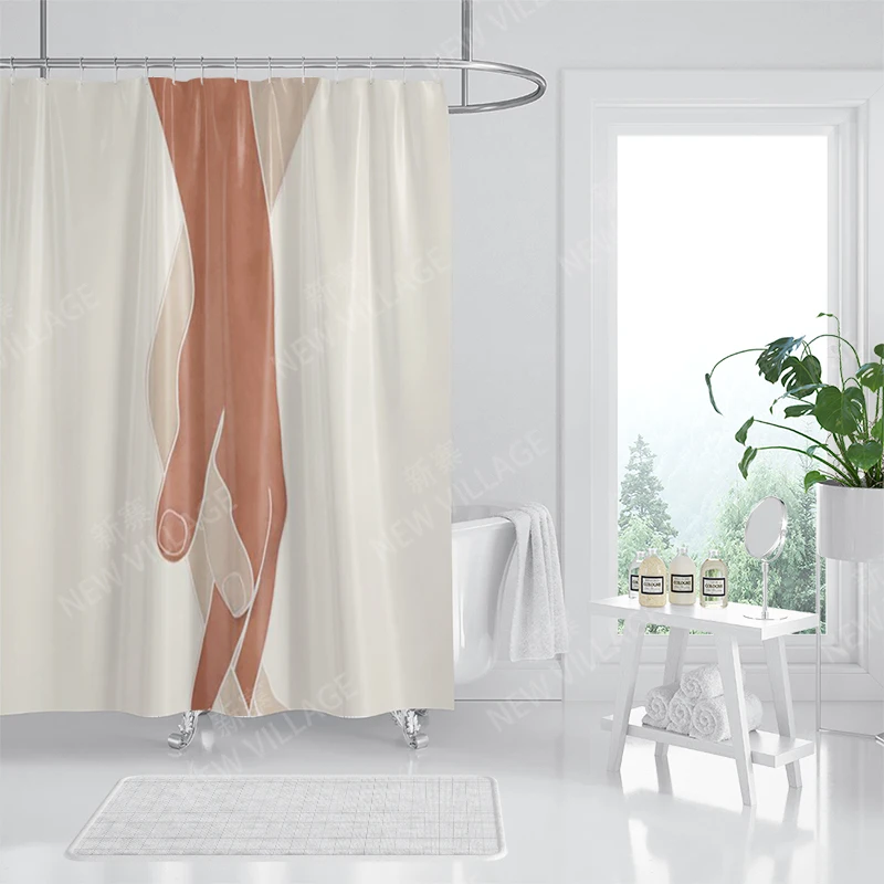 Waterproof fabric shower curtains Bathroom curtain accessories Bath curtain shower 180x200cm 240*200 modern boho Nordic decor