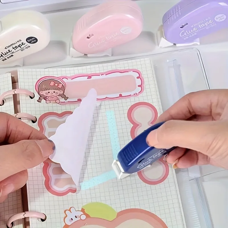 1pc Erasable Double-Sided Tape Scrapbook Collage Photo Album Stationery Roll Tape Dot School Office Tape,double-sided tape view 6