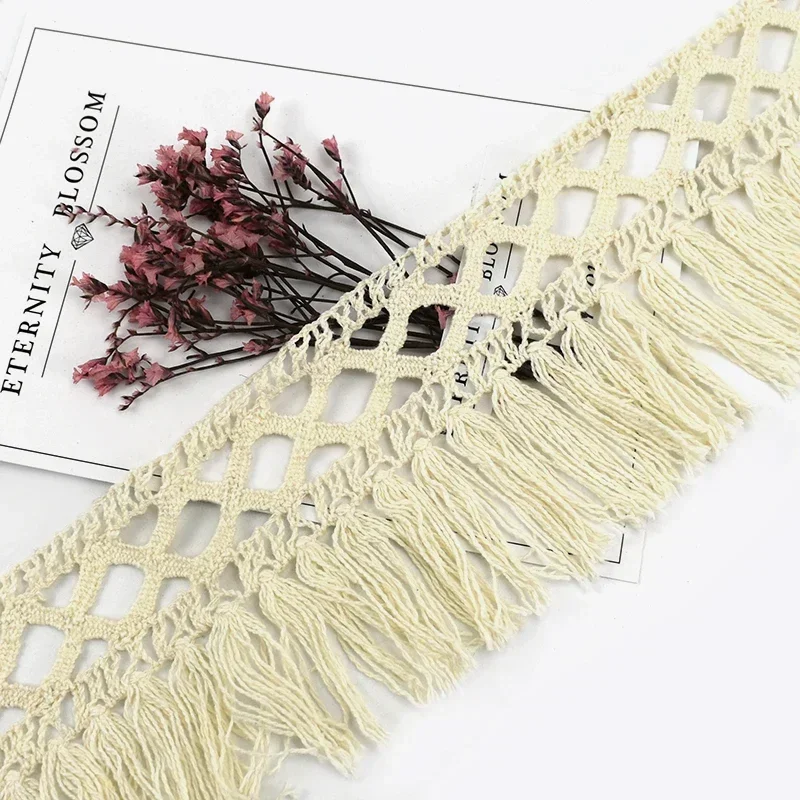 5/10/20Meter Meetee 6,5 cm Baumwolle Quaste Spitzen besatz Stoff Fransen band hand gefertigte Home textil Kleidungs stück Rock Näh material