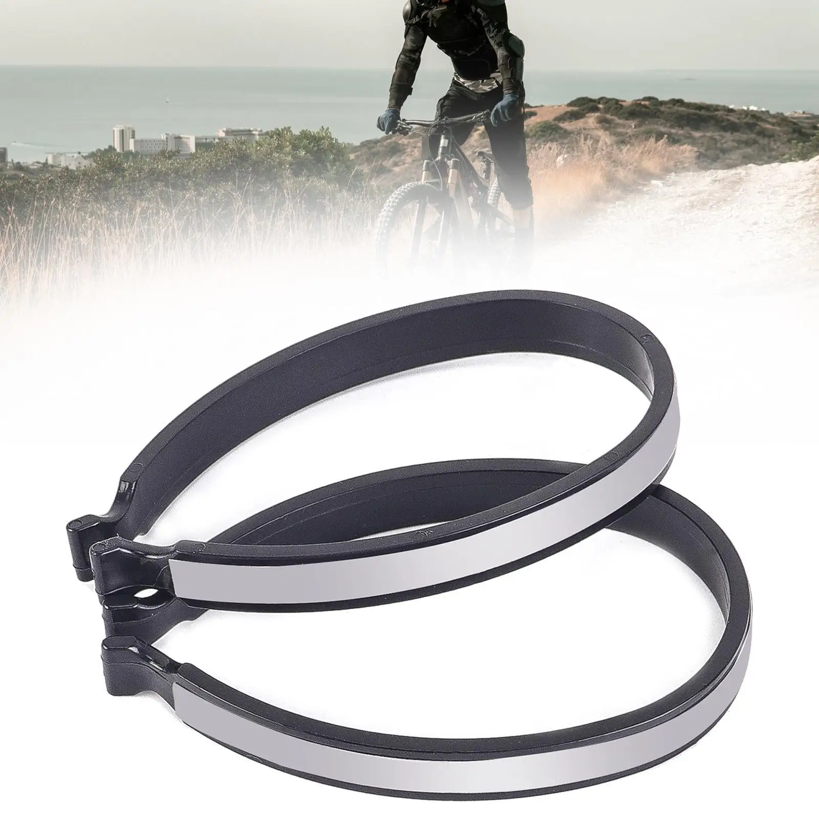 2Pcs Cycling Trouser Clips Bicycle Pants Clips Bike High Visibility Adults Reflective Gear Bicycle Pant Leg Cuff Clips
