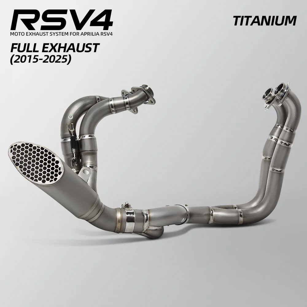 Motorcycle Exhaust Full System Manifold Headers Pipe Honeycomb Muffler For Aprilia RSV4 RSV1100 Tuono V4/1100 Factory 2015-2026