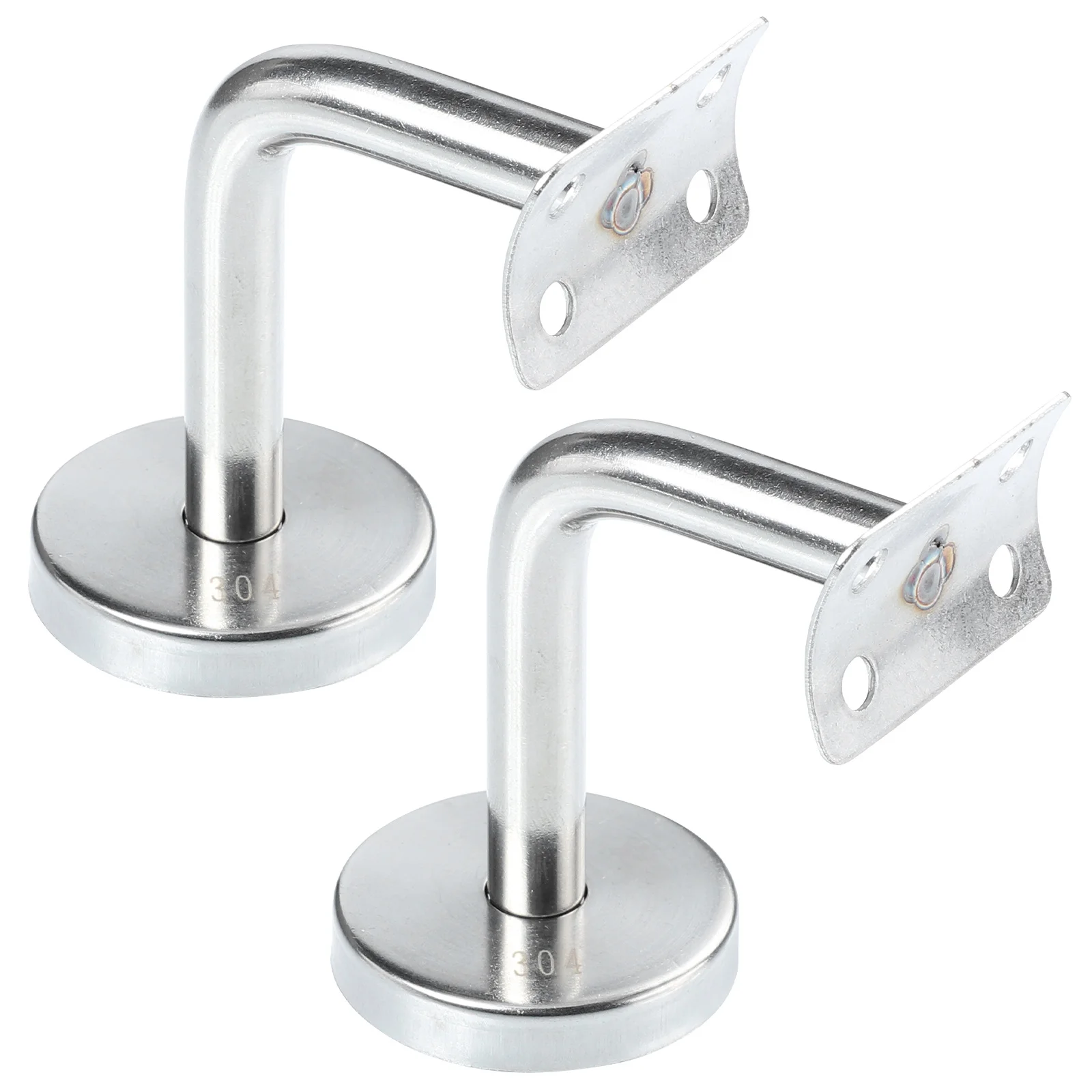

2Pcs Stainless Steel Handrail Brackets Heavy Duty Durable Handrail Holder Support Banister Mounted Brackets Stair Rail