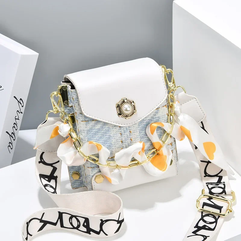 Summer Western Style Small Bag Leisure Small Fragrance Chain Mobile Phone Bag Single Shoulder Crossbody Bag Purses and Handbags