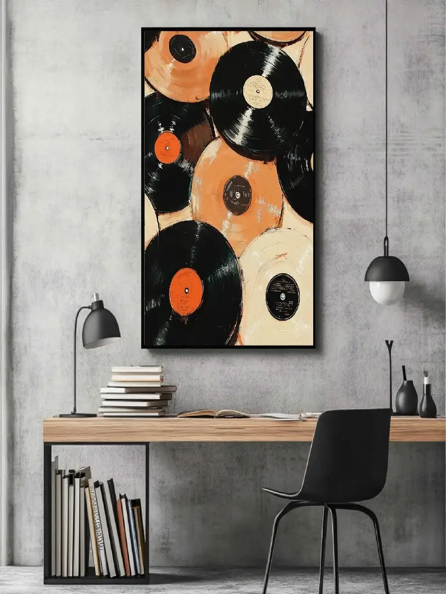 Vintage Record Eclectic Wall Art Trendy Retro Printable Eccentric Music Poster Vinyl Records Decor Downloadable Art Print