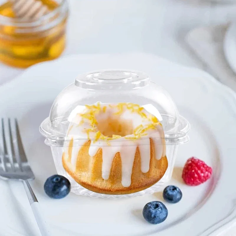 100 Stück Cupcake-Verpackungsbox, transparent, Dessert, Donut, Muffin, Kuchenbehälter, Halter, Hochzeit, Geburtstag, Partyzubehör, Weihnachtsdekoration – Detail 8