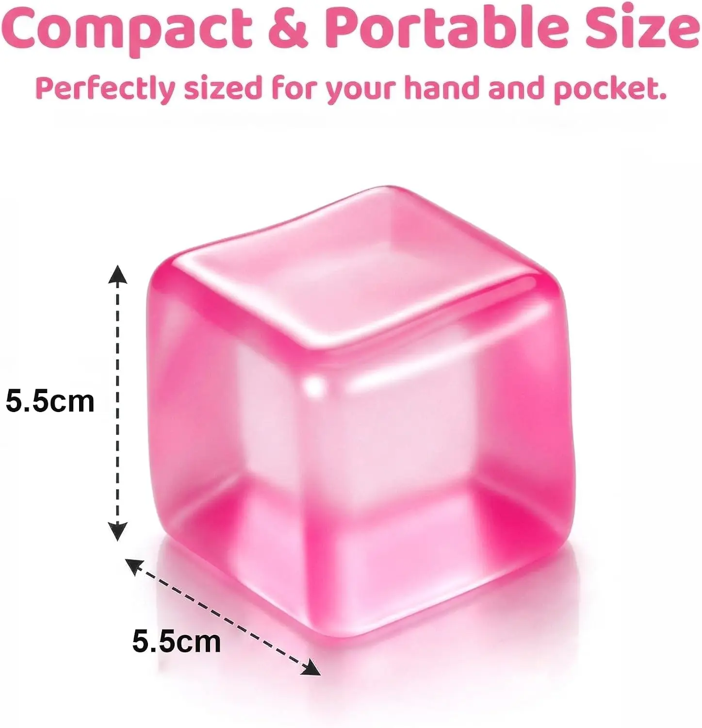 Big Cube Squishy Toy 5.5cm Fidget Slow Rising Stress Balls for Adults Sensory Squeeze Toys Autism Anxiety Relief