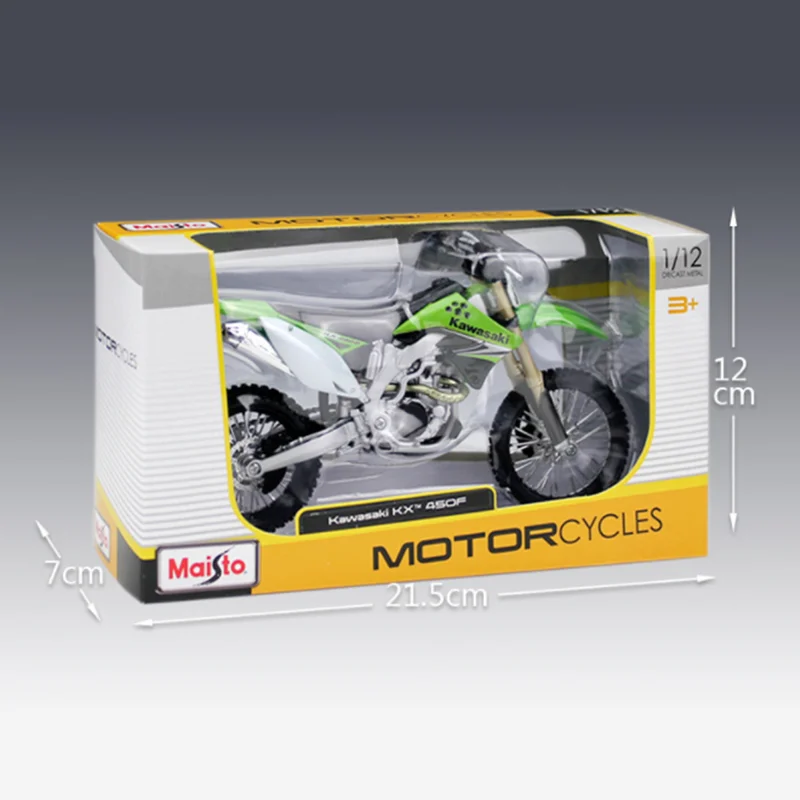 Maisto 1:12 Kawasaki KX450F Alloy Race Motorcycle Model Simulation Metal Street Cross-country Sports Motorcycle Model Kids Gifts