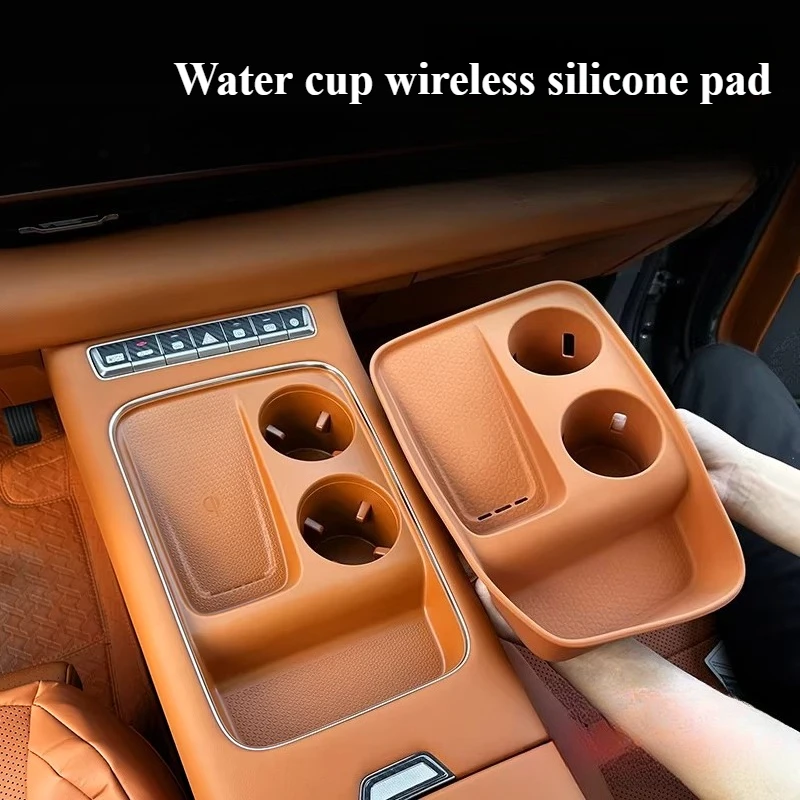 For Second Generation Haval H6L Central Control Wireless Charging Silicone Pad Interior Gear Water Cup