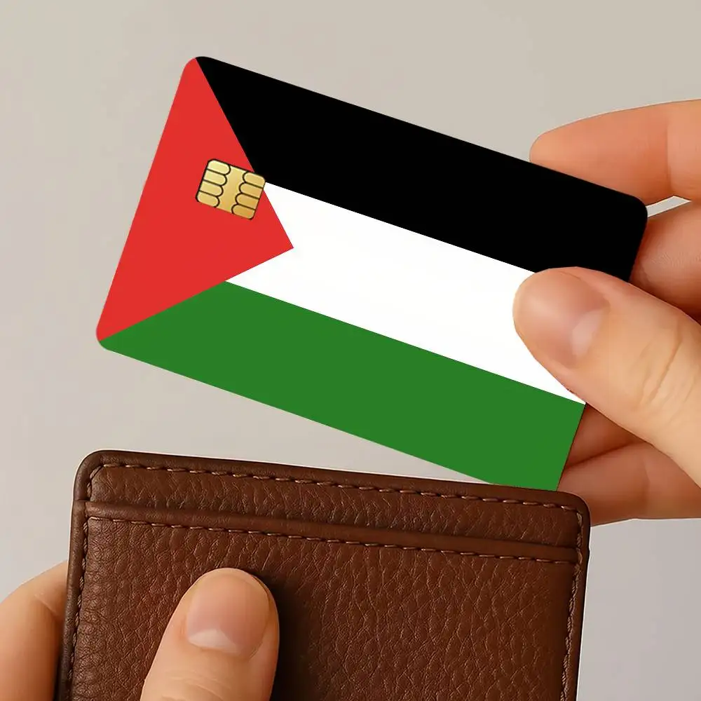 Flag state of Palestine Credit Card Stickers Skin For Bank Bus Metro 4PCS Cover Film Gift
