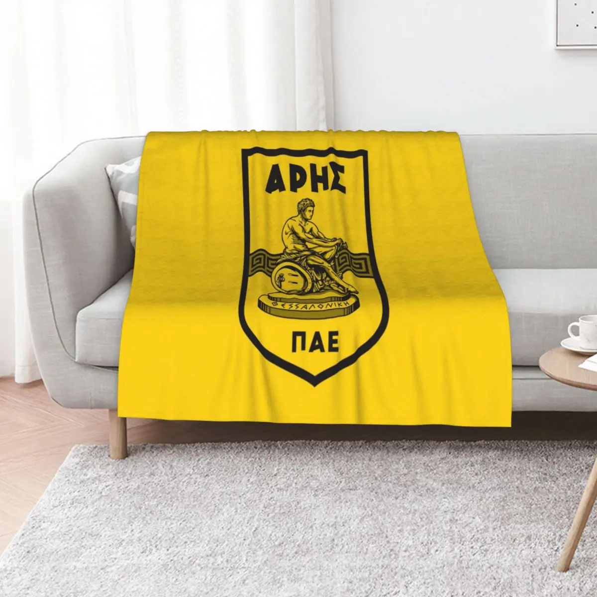 Aris Thessaloniki Football club Throw Blanket Warm Plush Fuzzy Blanket for Living Room