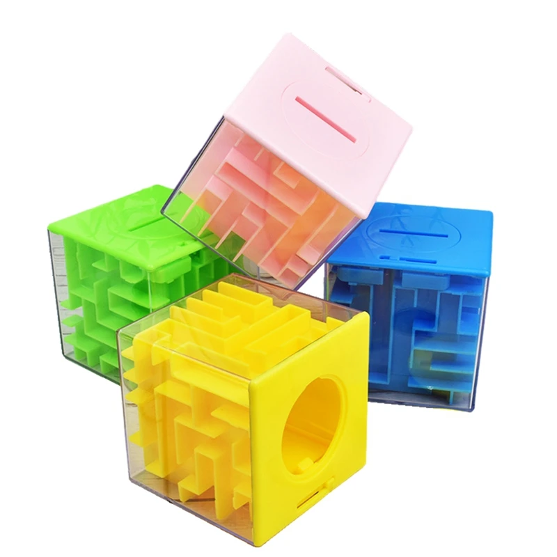 

4 Pack Money Maze Puzzle Gift Boxes, Perfect Money Holder Puzzle And Brain Teasers For Kids And Adults Durable 7X7x7cm