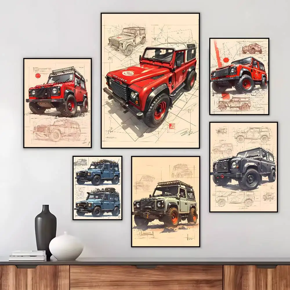 1pc Camel Trophy D-DefenderS Poster Art canvas HD aesthetic Printing Paper Wall Art for Living Room Bar fashion Home Decor
