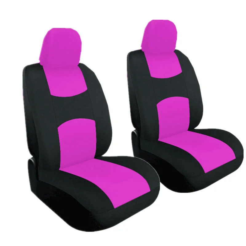 Universal 7 Colors Car New 2 Seats Cover Auto Car Seat Covers Ployester Cushion Full Set Front Rear For Sedans Seat Covers AT MT