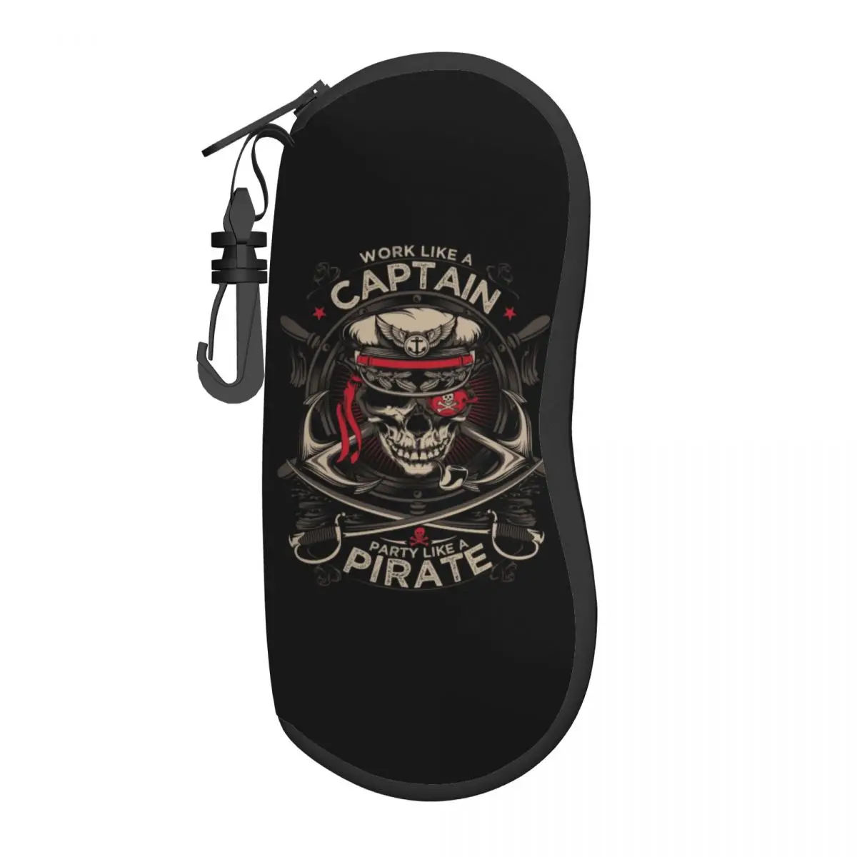 

Custom Work Like A Captain Party Like A Pirate Glasses Case Stylish Nautical Skull Sailor Shell Eyeglasses Case Sunglasses Box