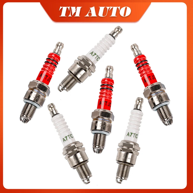 2PCS Racing Spark Plug  A7TC A7TJC 3 Electrode for GY6 50cc 110cc 125cc 150cc ATV  Scooter Dirt Bike Go Kart