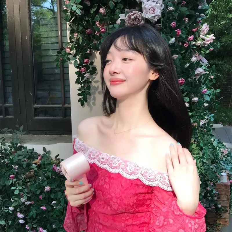 

Elegant Lace Off-Shoulder Asymmetrical Short Dress Women's Summer Fashion Simple Style Gathered Waist A-Line Skirt Dress