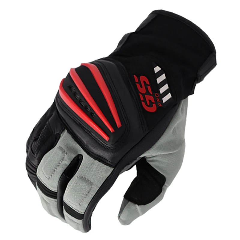 

Motorcycle Motorrad Rally Black Red Motorbike Leather Gloves FOR BMW GS1200 GS Cycling Gloves