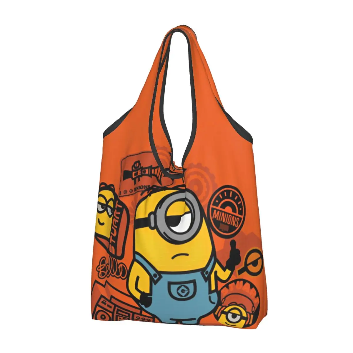   Walking Minions Shopper Bag Halloween Leisure Handbags Cloth Beach Tote Bag Ladies Graphic Beach Bag