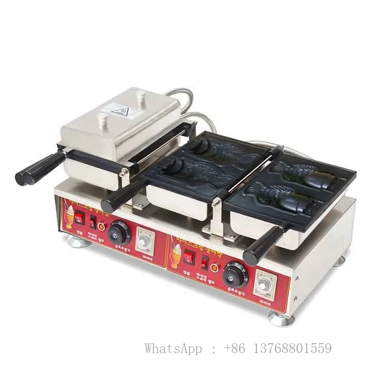 Commercial Electric Oven Ice Cream Machine Open Mouth Ice Cream Taiyaki Machine Waffle Maker