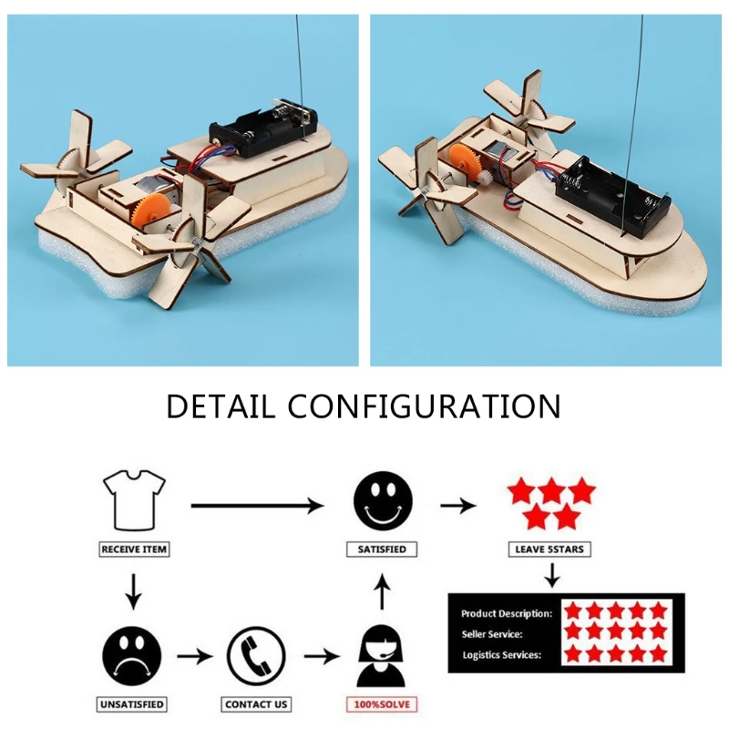 Model Vehicle Remote Control Wooden Boat Wireless for Creative Party for Kids Gift D5QA